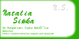 natalia sipka business card